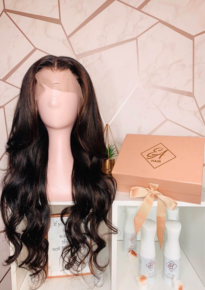 Black brown highlight wig - KOKO