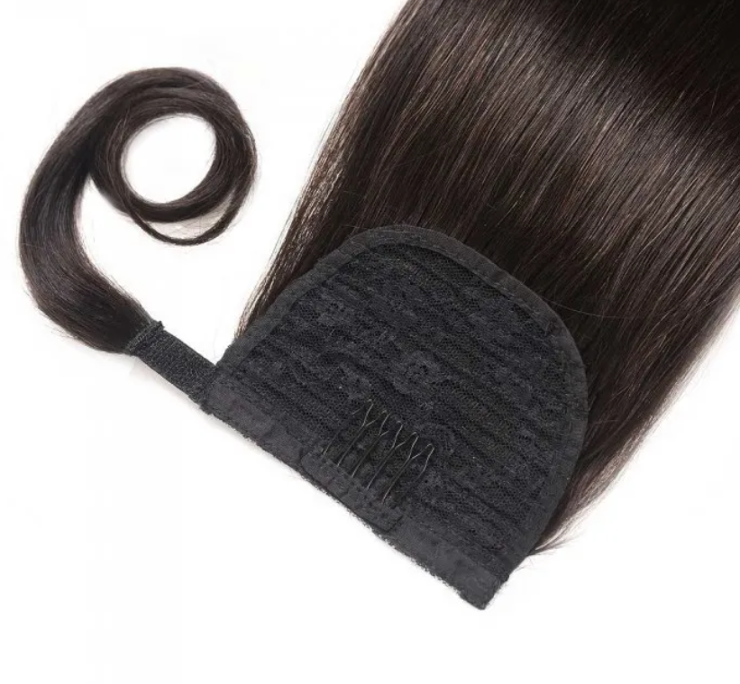 Human Hair Easy Clip in Ponytail Double Drawn