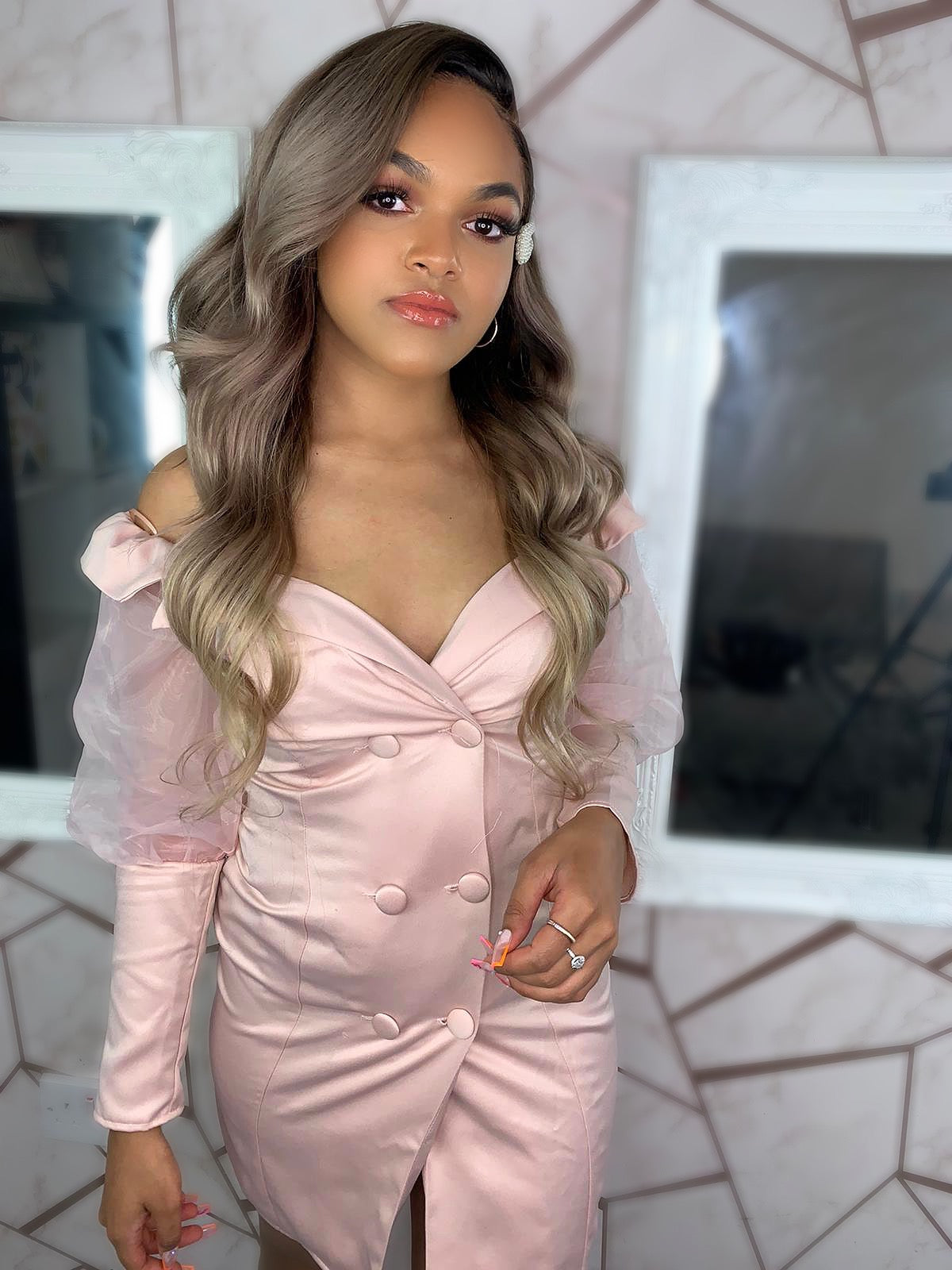 Gold nude blonde balayage wig - GOLDEN BEIGE