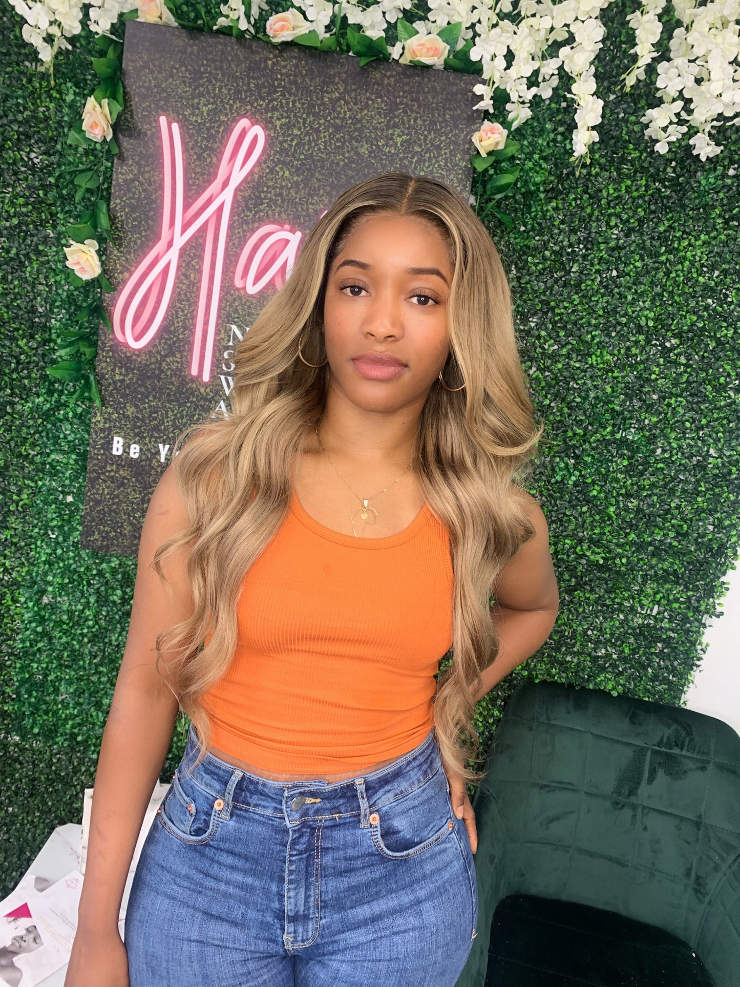 Blonde multi-toned, face framing money piece wig - NAOMI