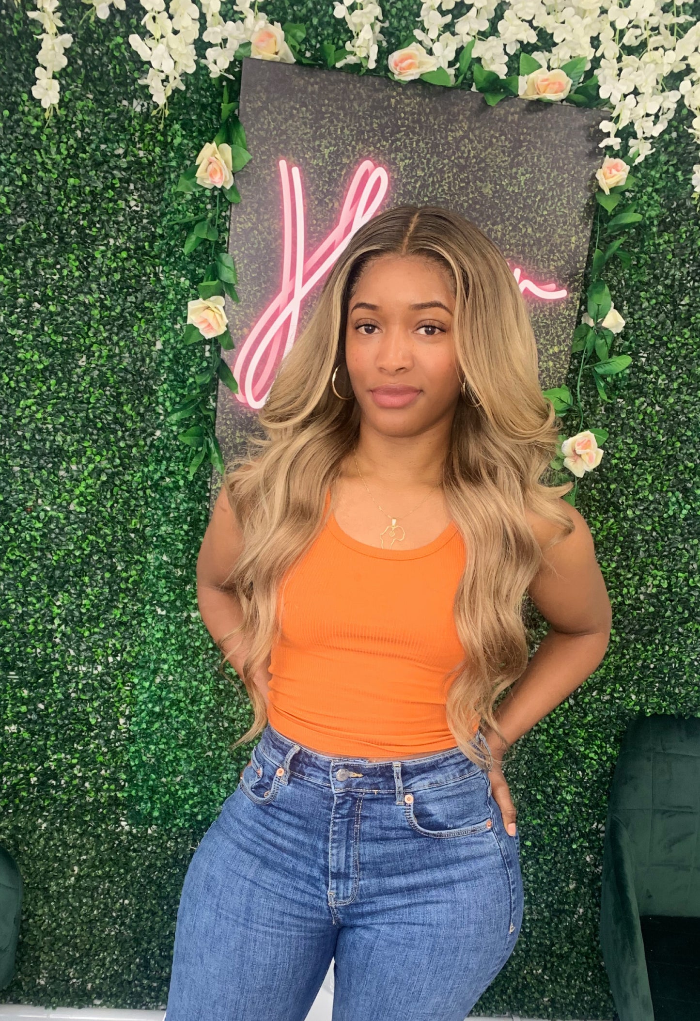 Blonde multi-toned, face framing money piece wig - NAOMI