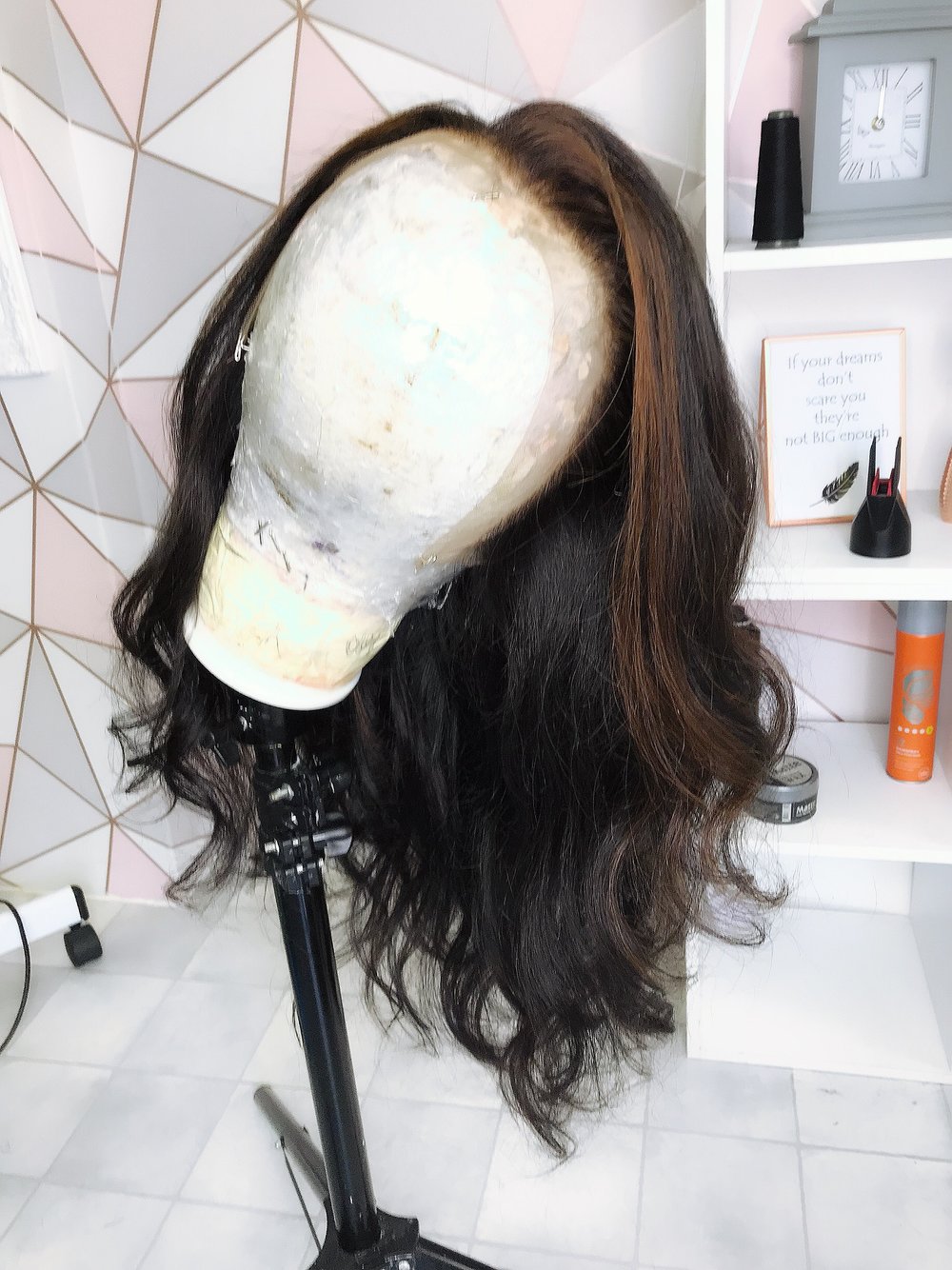 Dark brown, warm brown highlights wig - GALAXY