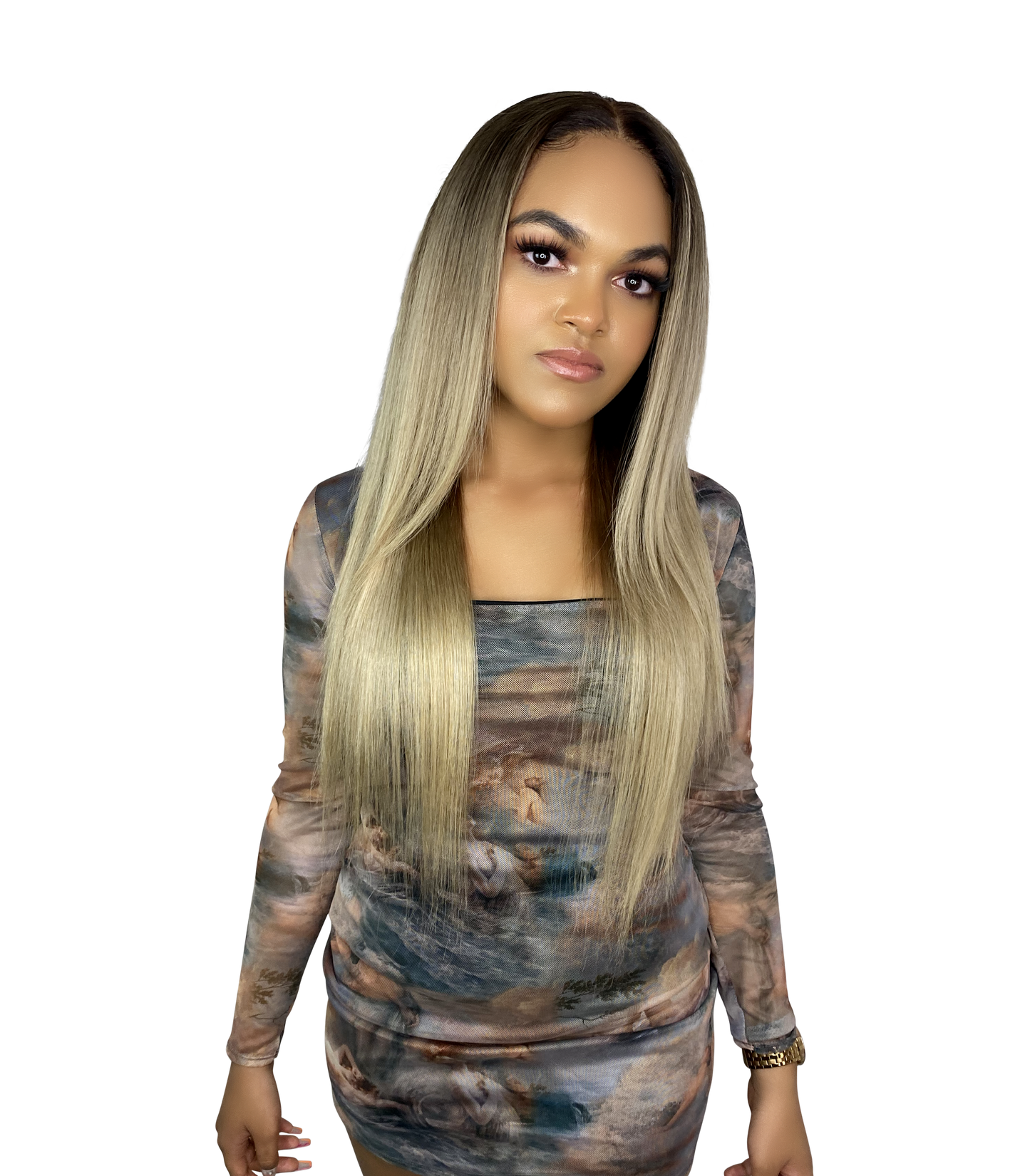 Gold nude blonde balayage wig - GOLDEN BEIGE
