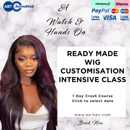 Wig Customisation and Fitting Intensive Class Accredited