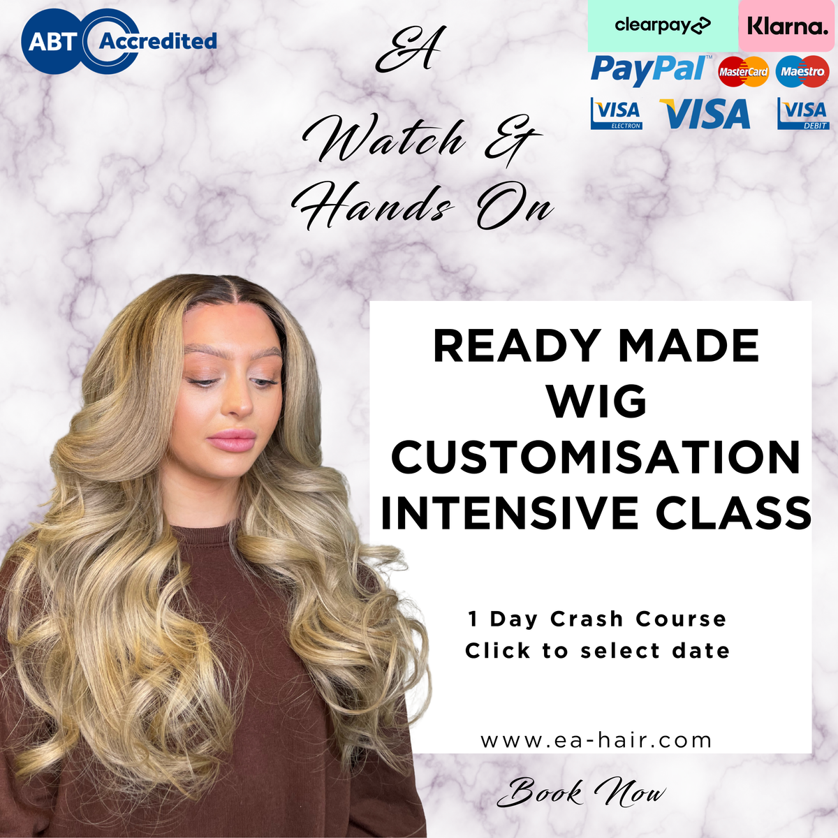 Wig Customisation and Fitting Intensive Class Accredited