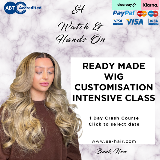 Wig Customisation and Fitting Intensive Class Accredited