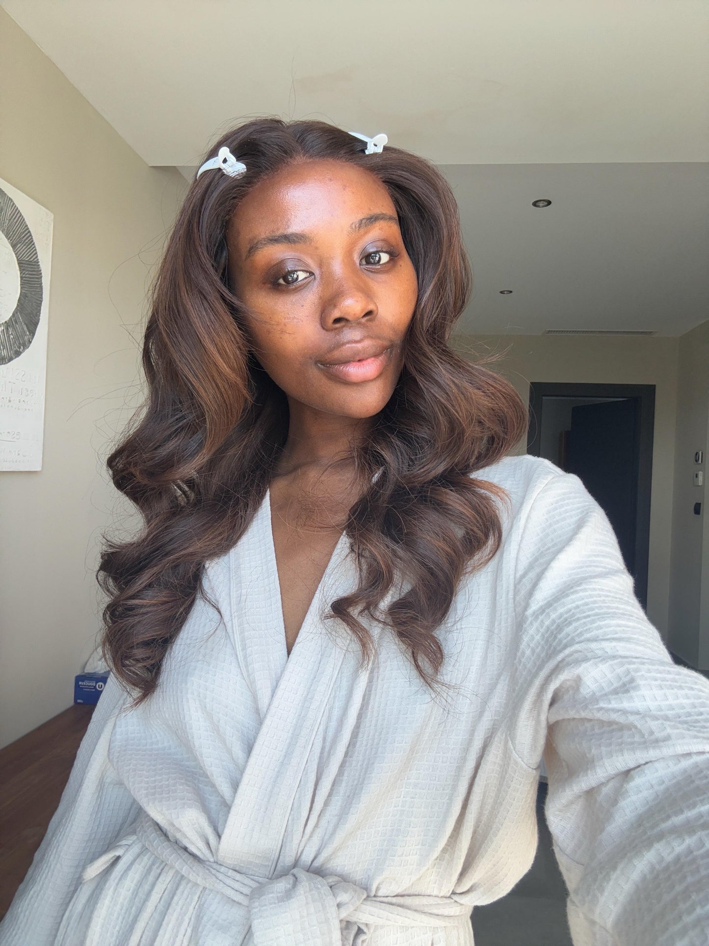 Cool Brown Brunette Highlight Layered Wig - THE TONI