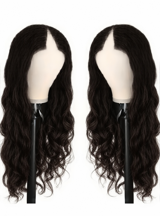 V Part Wig