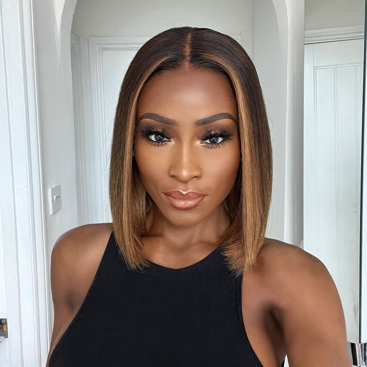 Honey Blonde Balayage Bob Wig  - BOSS JJ Honey Brown