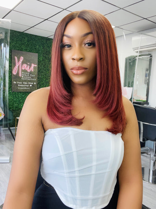 Red layered wig - FOXY